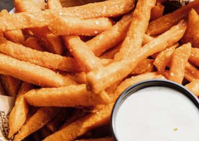 Fries with mayonnaise